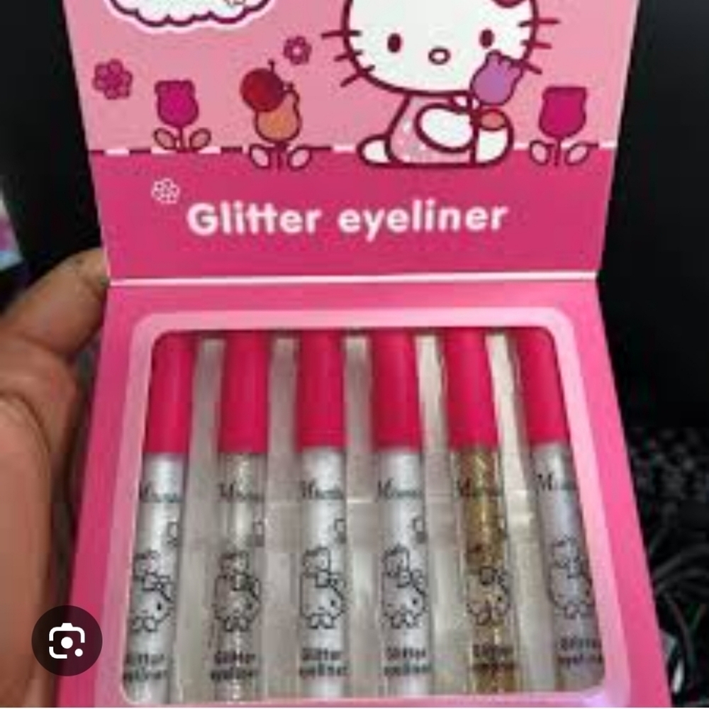 Hello Kitty Pink and Gold Eyeliner Set Of 6 New